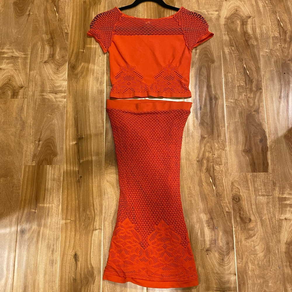 NEW Bebe Crotchet 2 Piece Dress